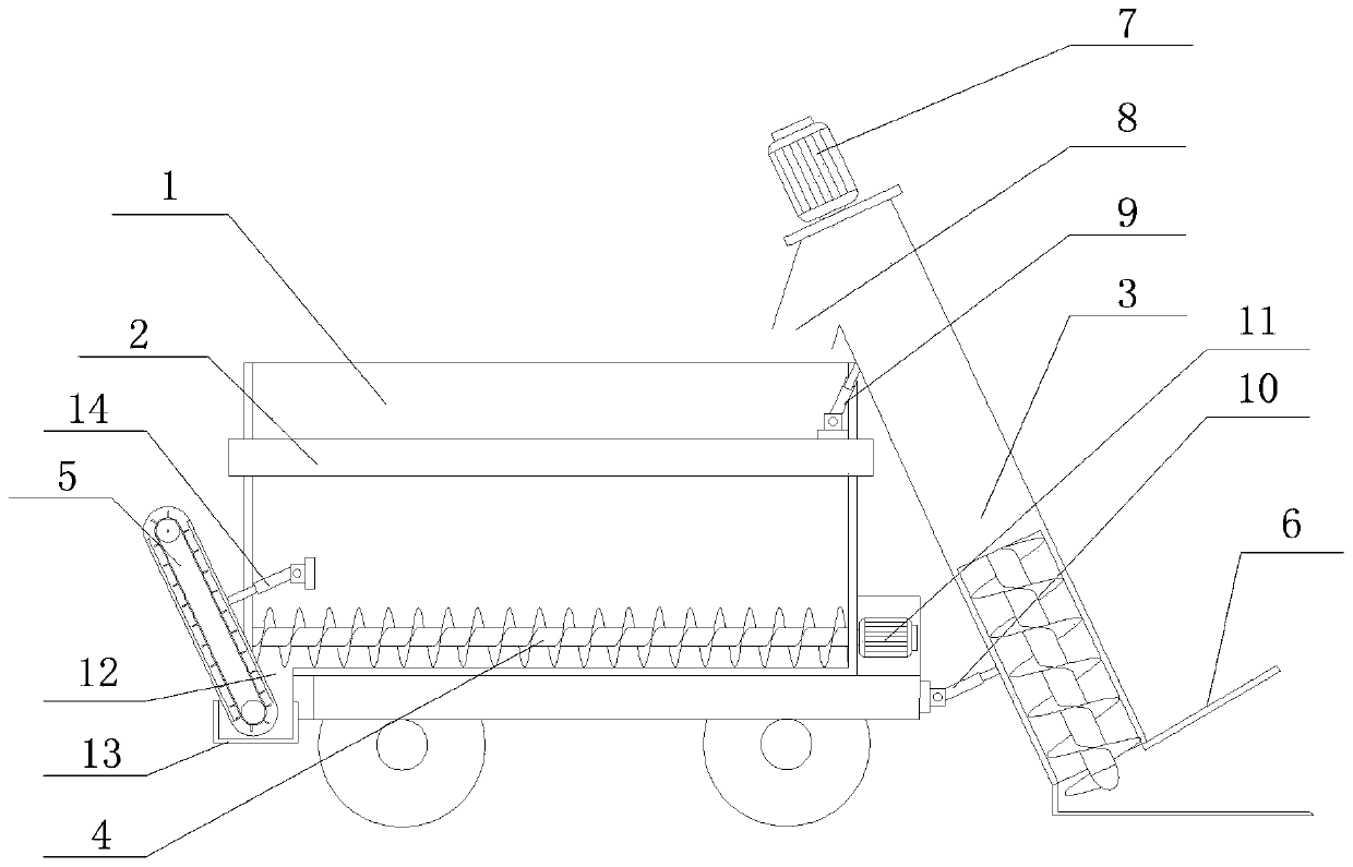 Efficient bio-organic fertilizer turning and throwing device