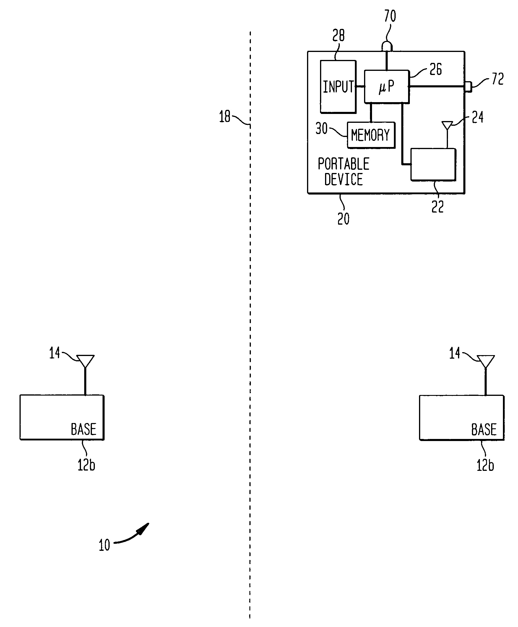 System and method for updating stored information portable electronic devices based on geographic location