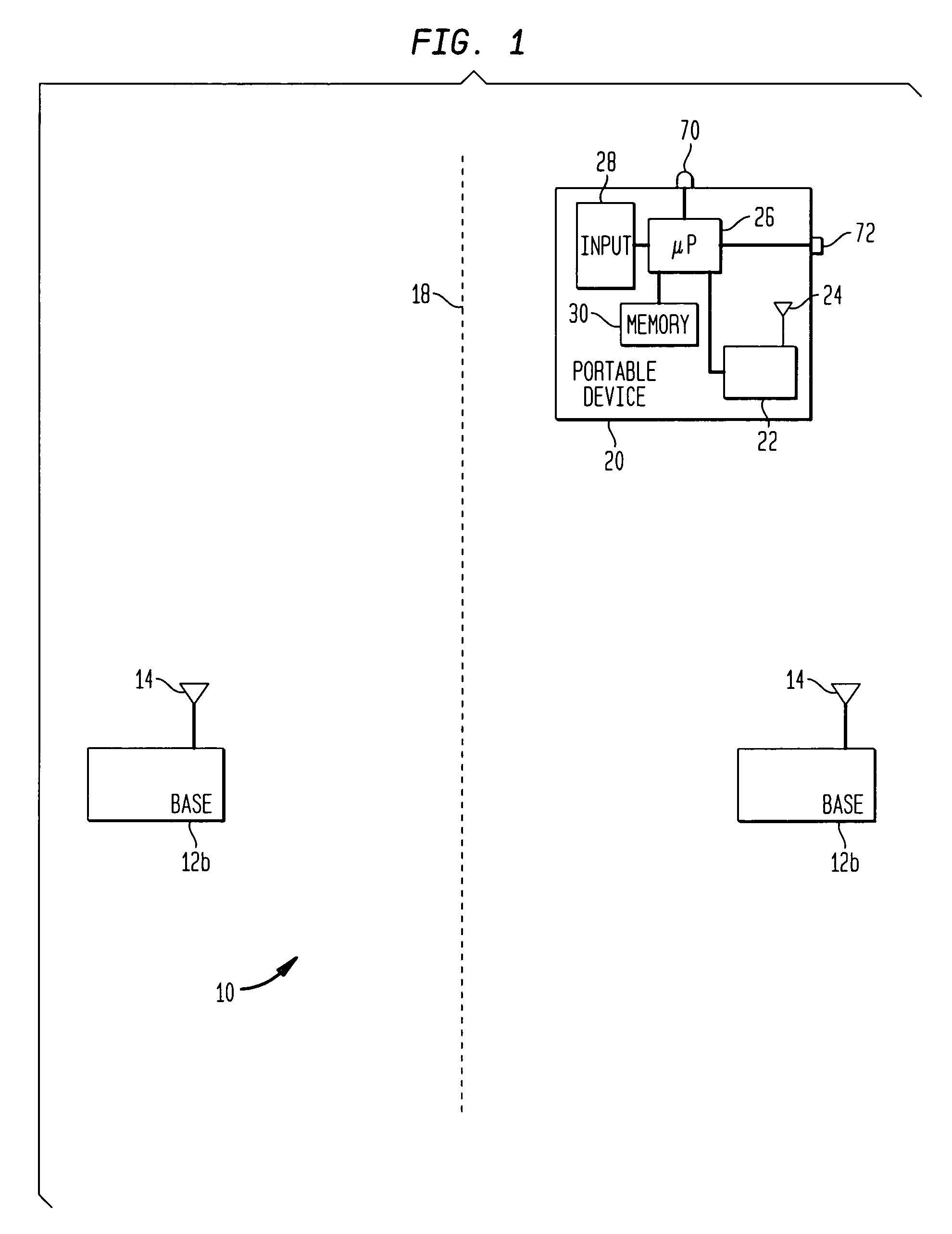 System and method for updating stored information portable electronic devices based on geographic location