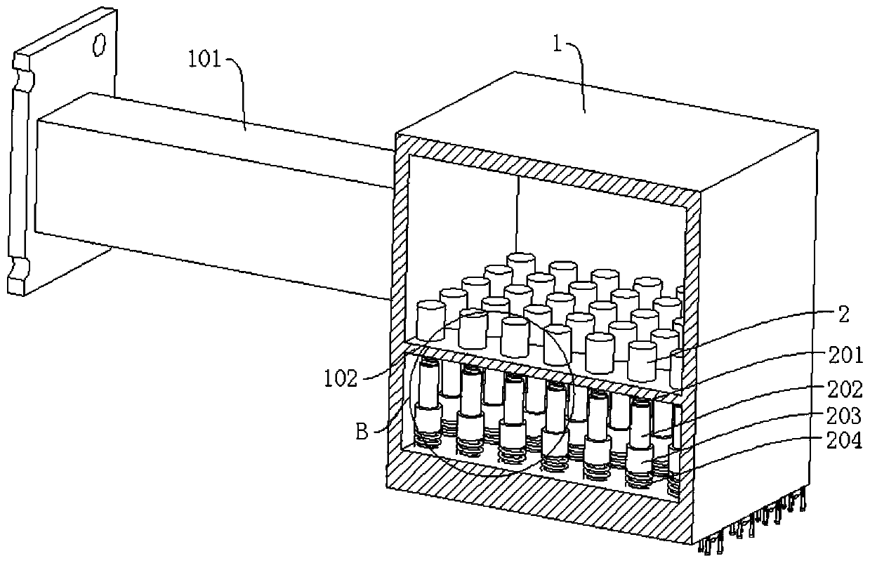 Burning device for chip processing