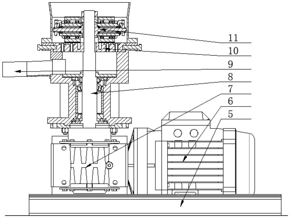 Loose material compact molding friction wear test device