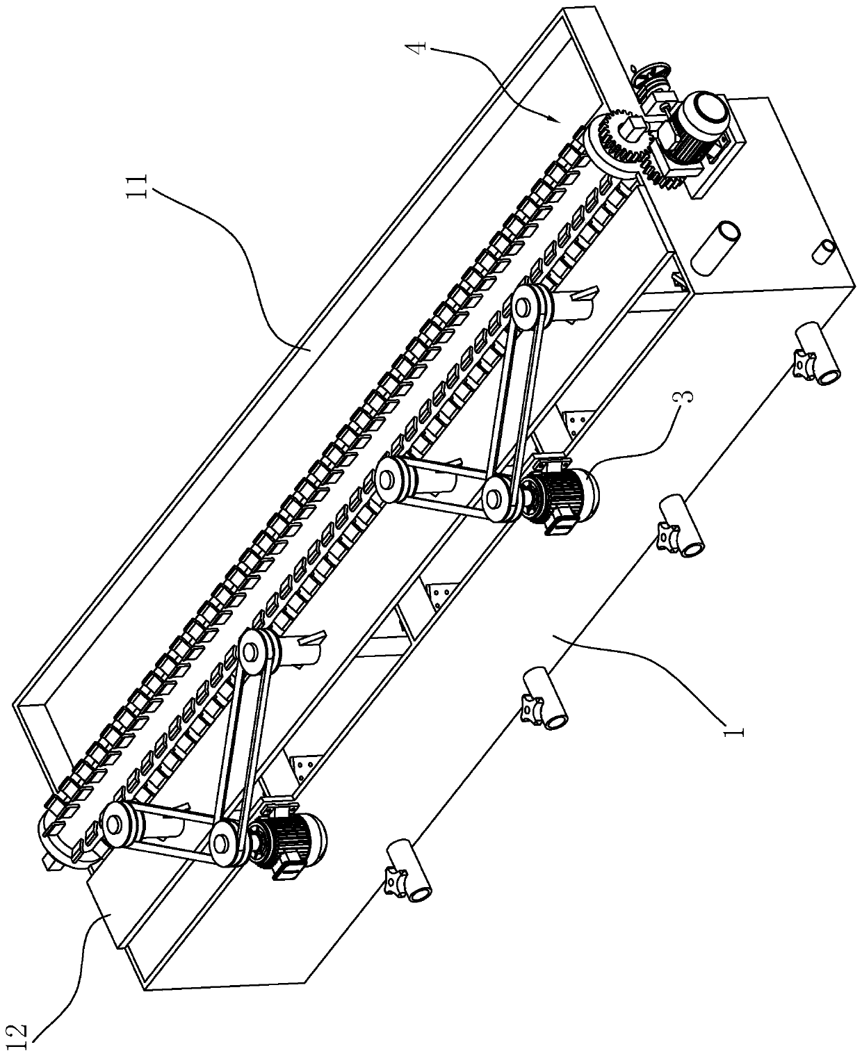 Graphite powder multiplexing machine