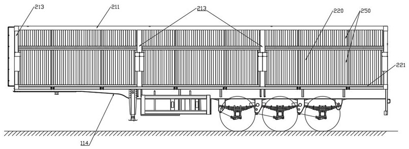 Novel wing opening type self-dumping semitrailer and self-dumping method thereof