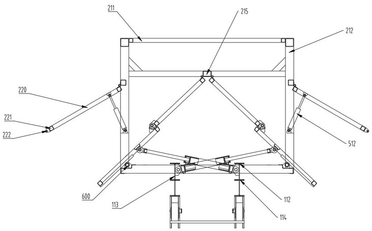 Novel wing opening type self-dumping semitrailer and self-dumping method thereof