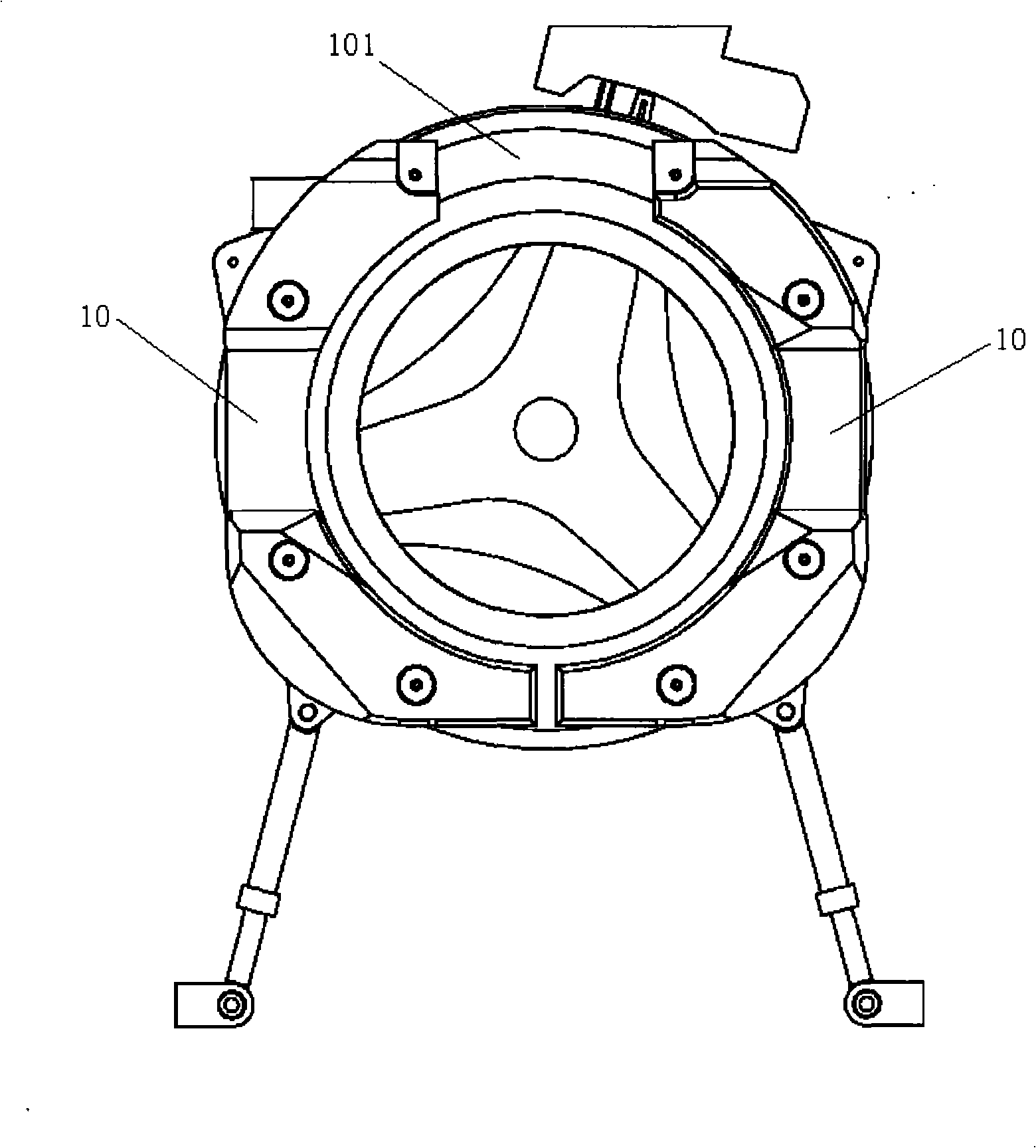 Dynamic shock-absorbing device for drum washing machine