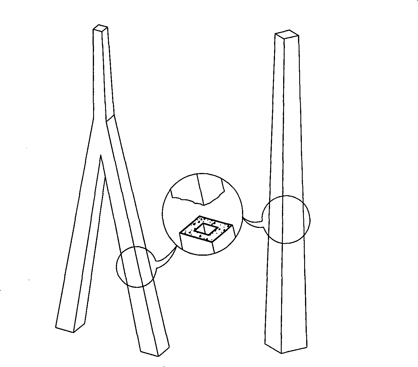 Double-steel tube-concrete combined structural pylon