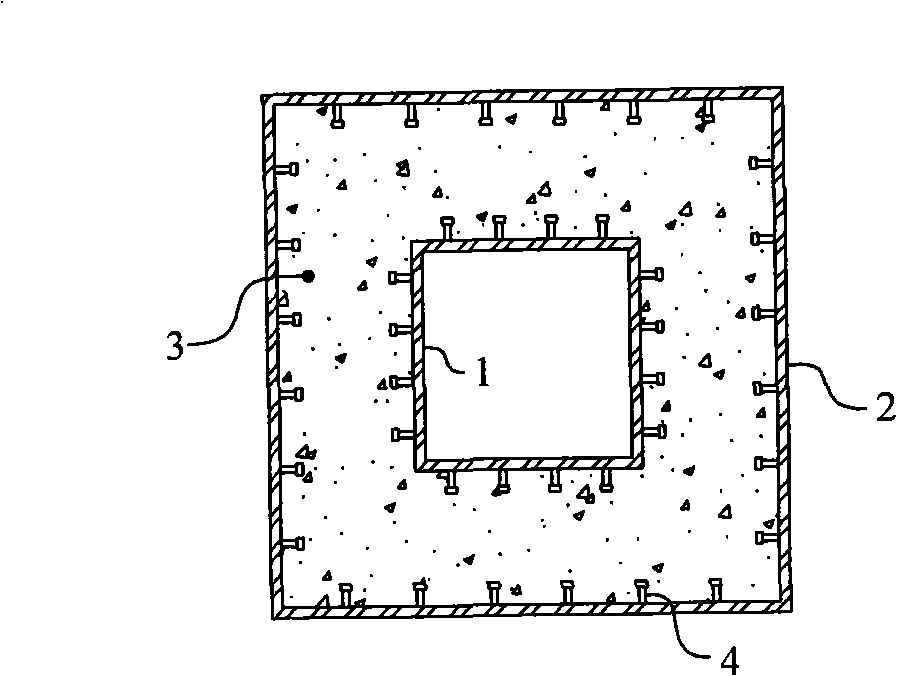 Double-steel tube-concrete combined structural pylon