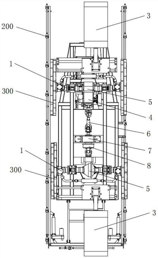 Power self-adaptive adjusting device suitable for paddy field spraying machine and control method