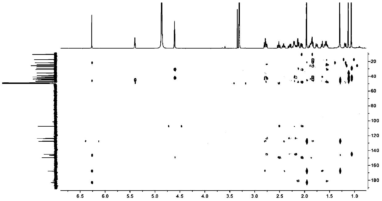 New 23, 29-drop oleanolic acid compound, preparation method thereof and application in preparation of glucosidase inhibitor medicines