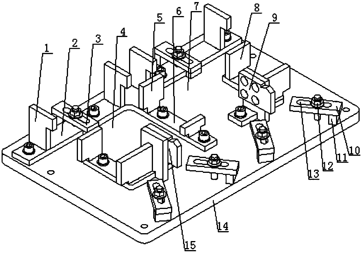 Positioning and mounting equipment for tug support assembly machining