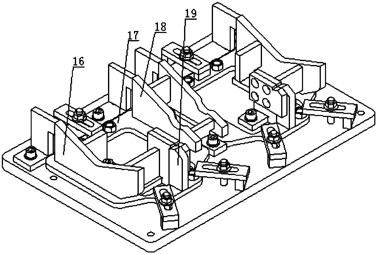 Positioning and mounting equipment for tug support assembly machining