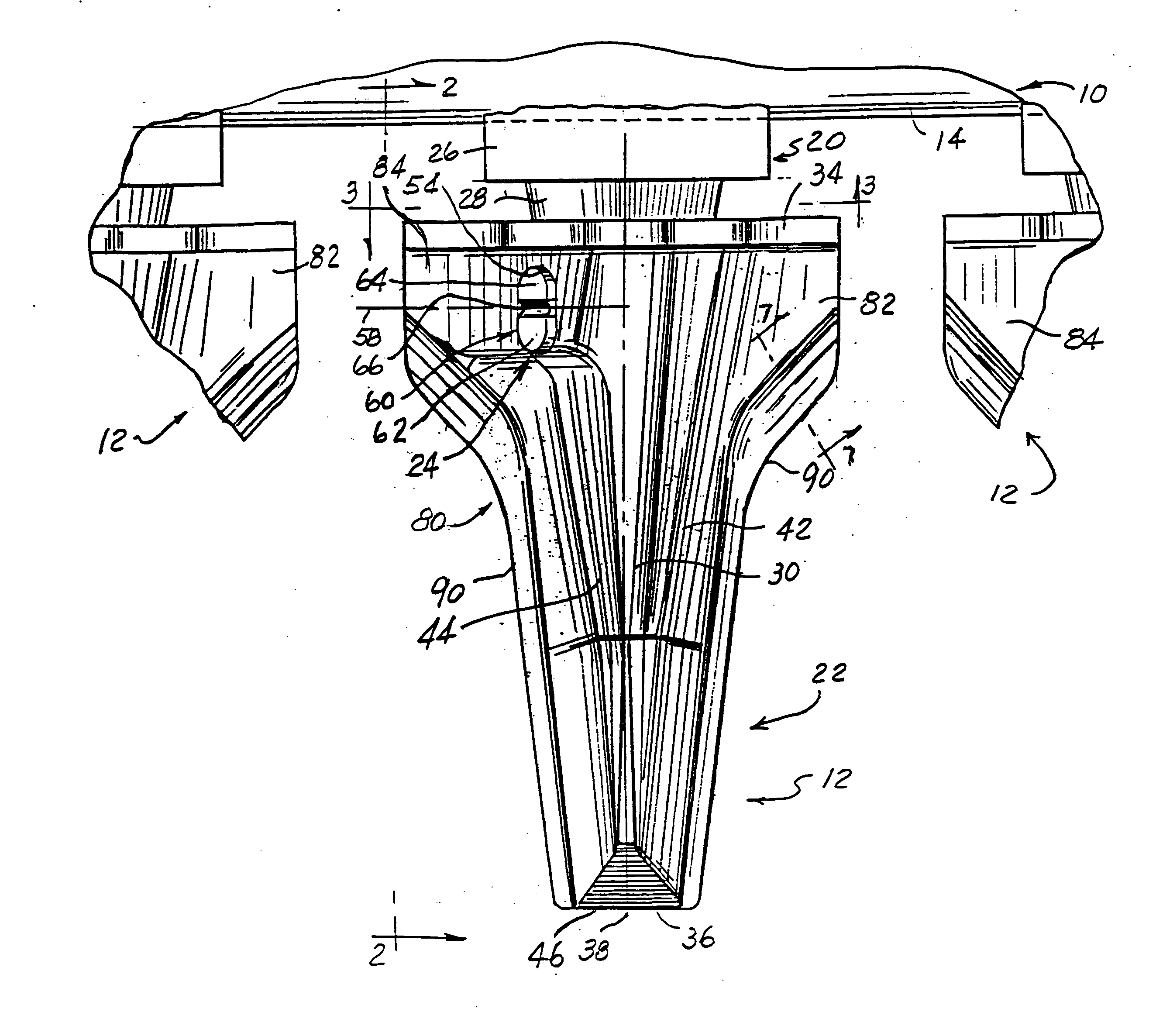 Winged digging tooth