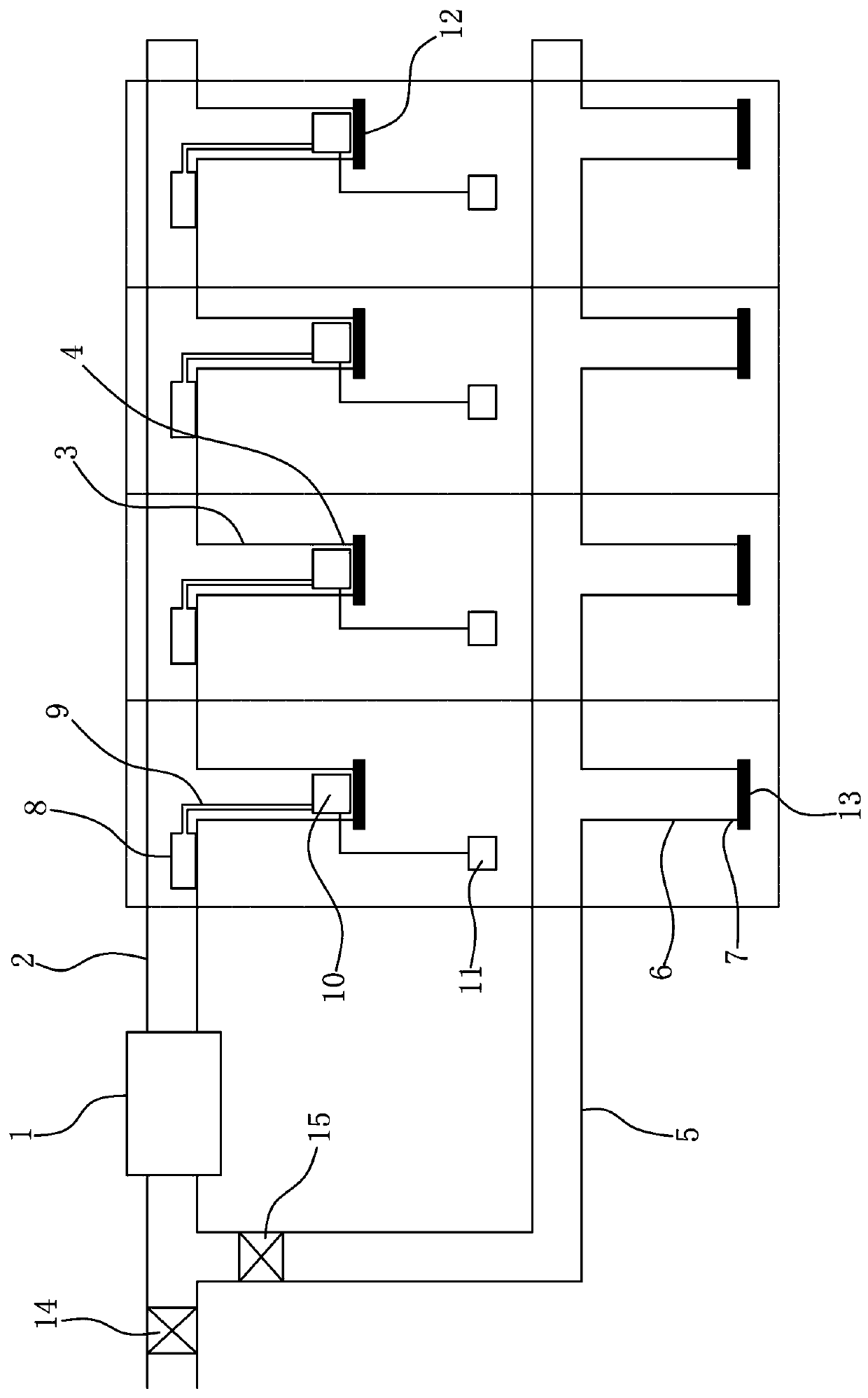 Excitation source micro-ionization central air-conditioning special purification device