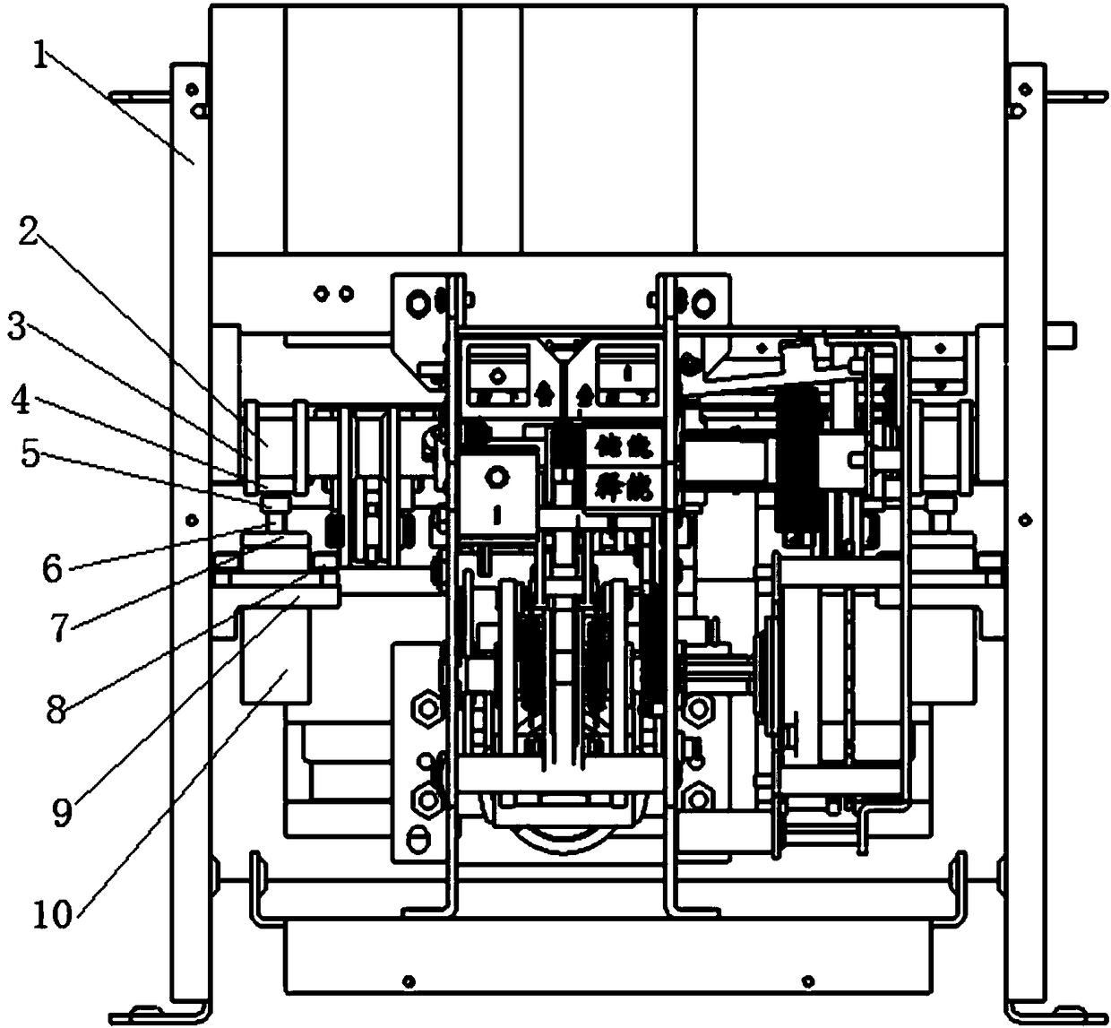 Mechanism with flexible sub switch buffering anti-rebound device on low-voltage circuit breaker