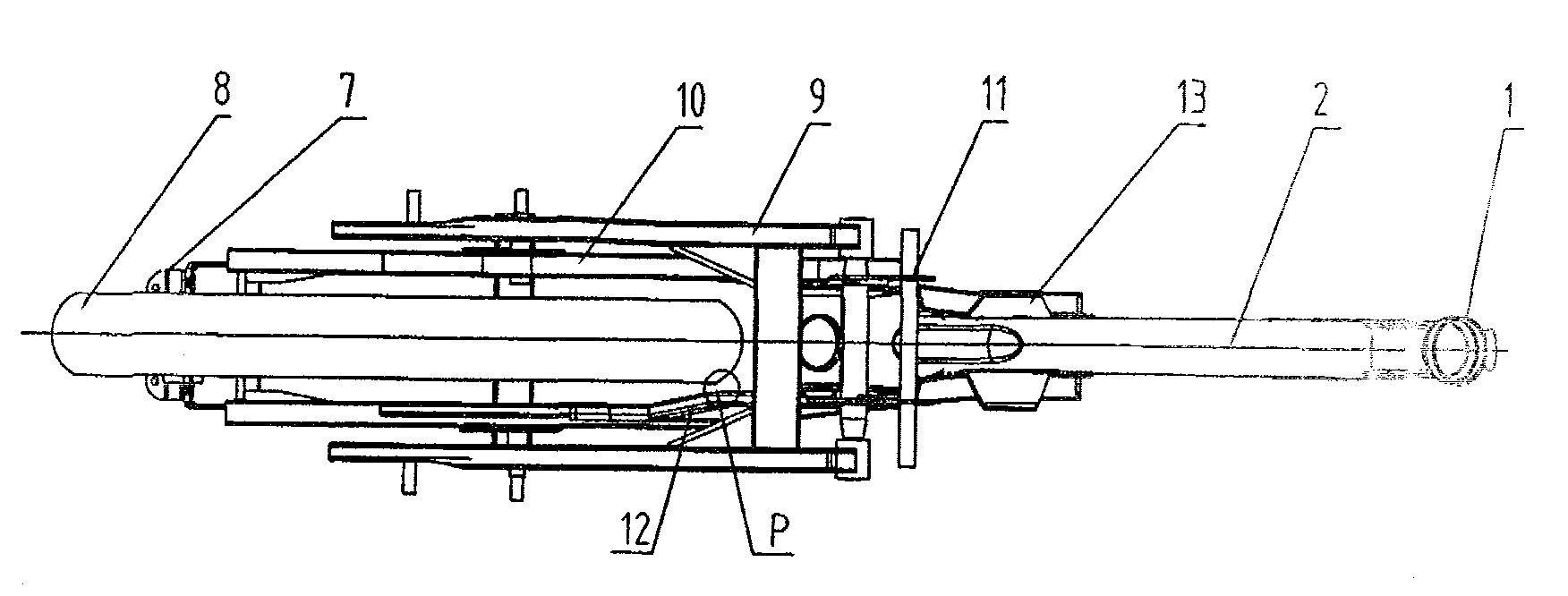 Motorcycle frame with bent beam