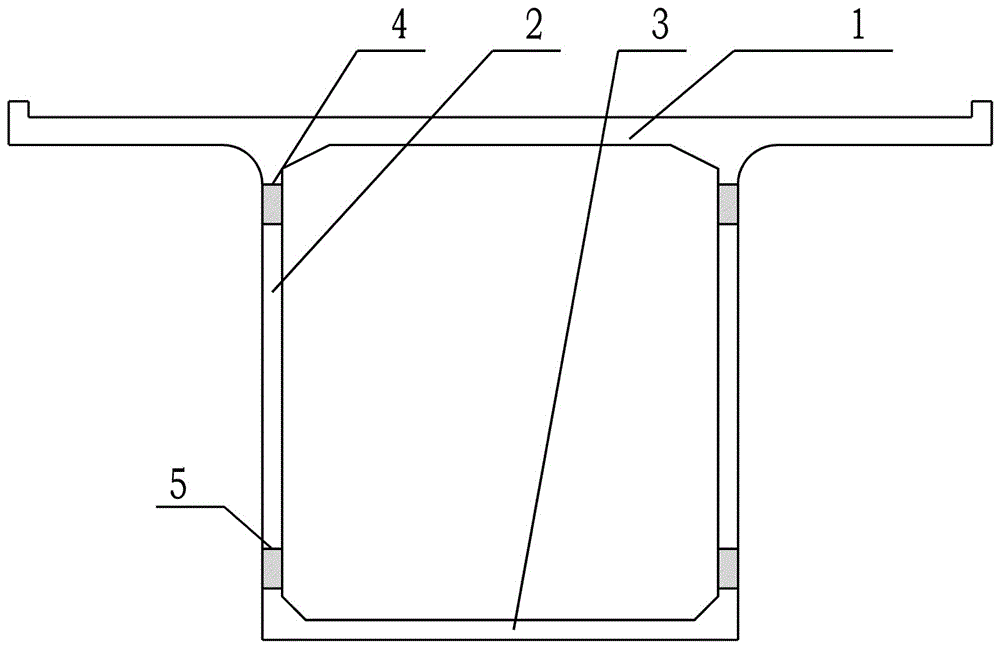 Assembled type reactive powder concrete box girder and construction method thereof