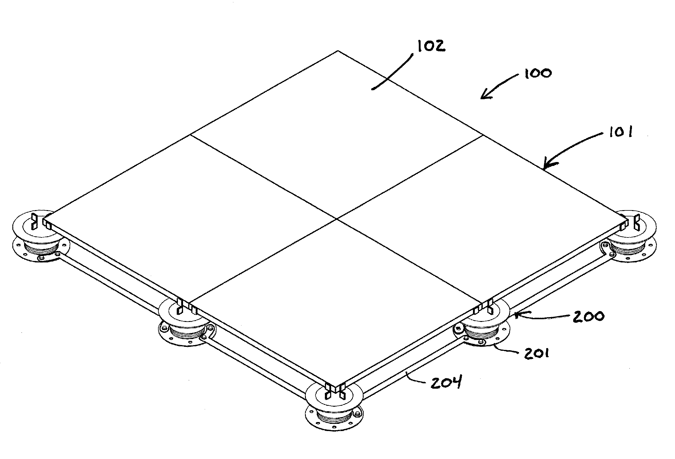 Support pedestal assembly including a stabilizing collar for stabilizing a support structure