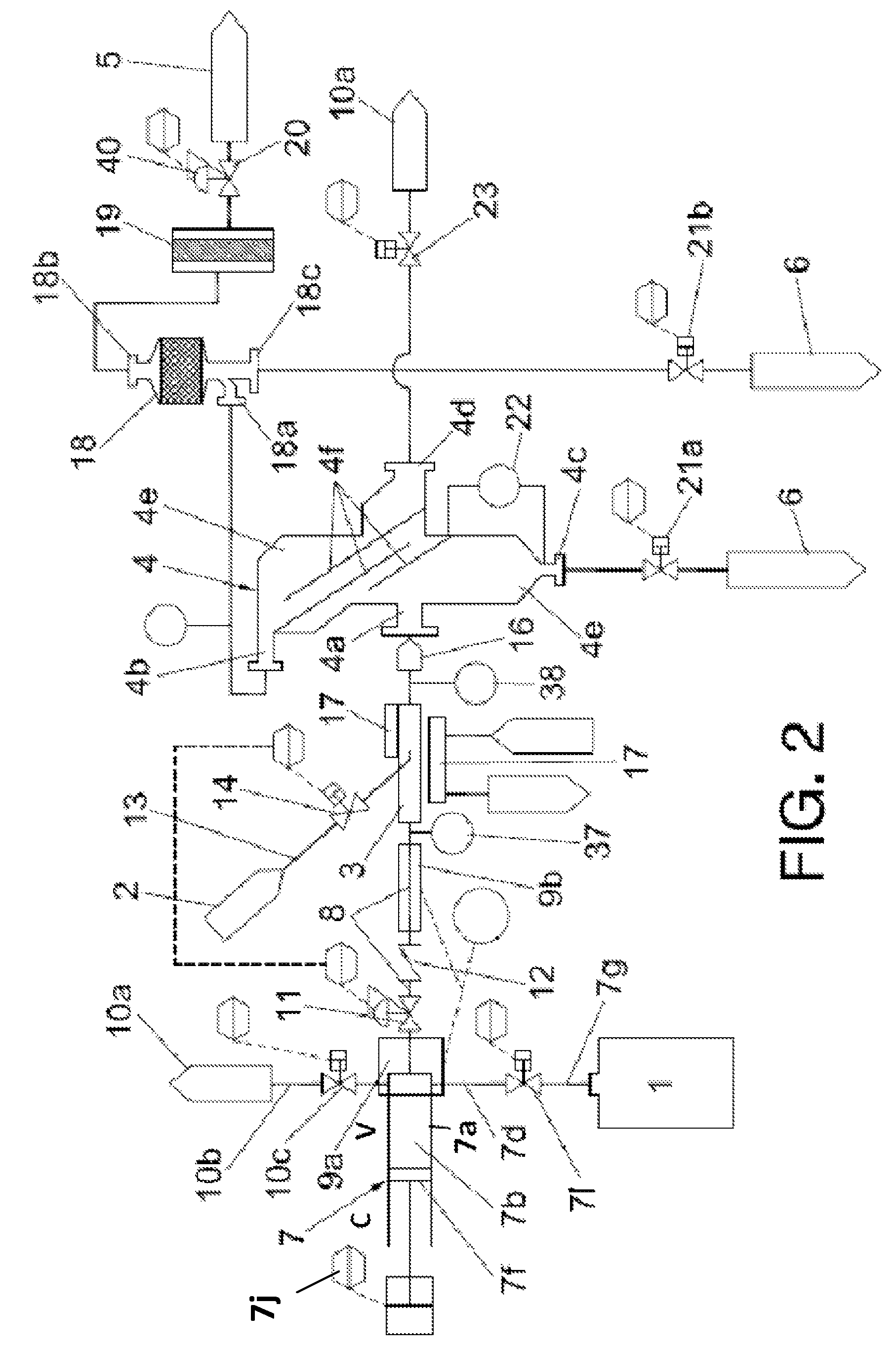 System for controlled on demand in situ hydrogen generation using a recyclable liquid metal reagent, and method used in the system