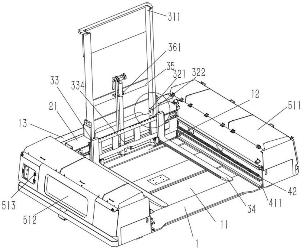 Double-drive four-direction walking forward-moving transfer trolley