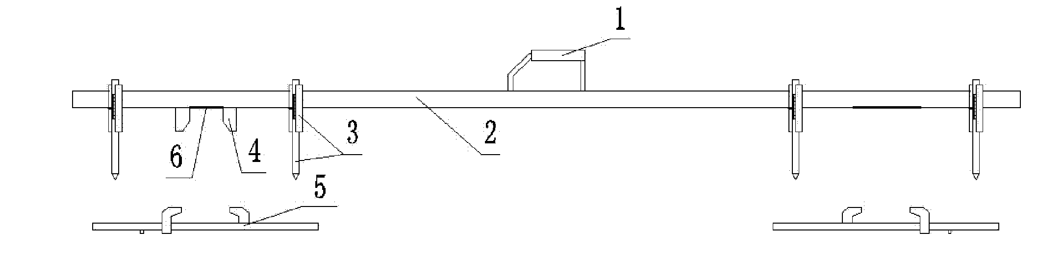 Rail cant measurement scale and measurement method for rail traffic