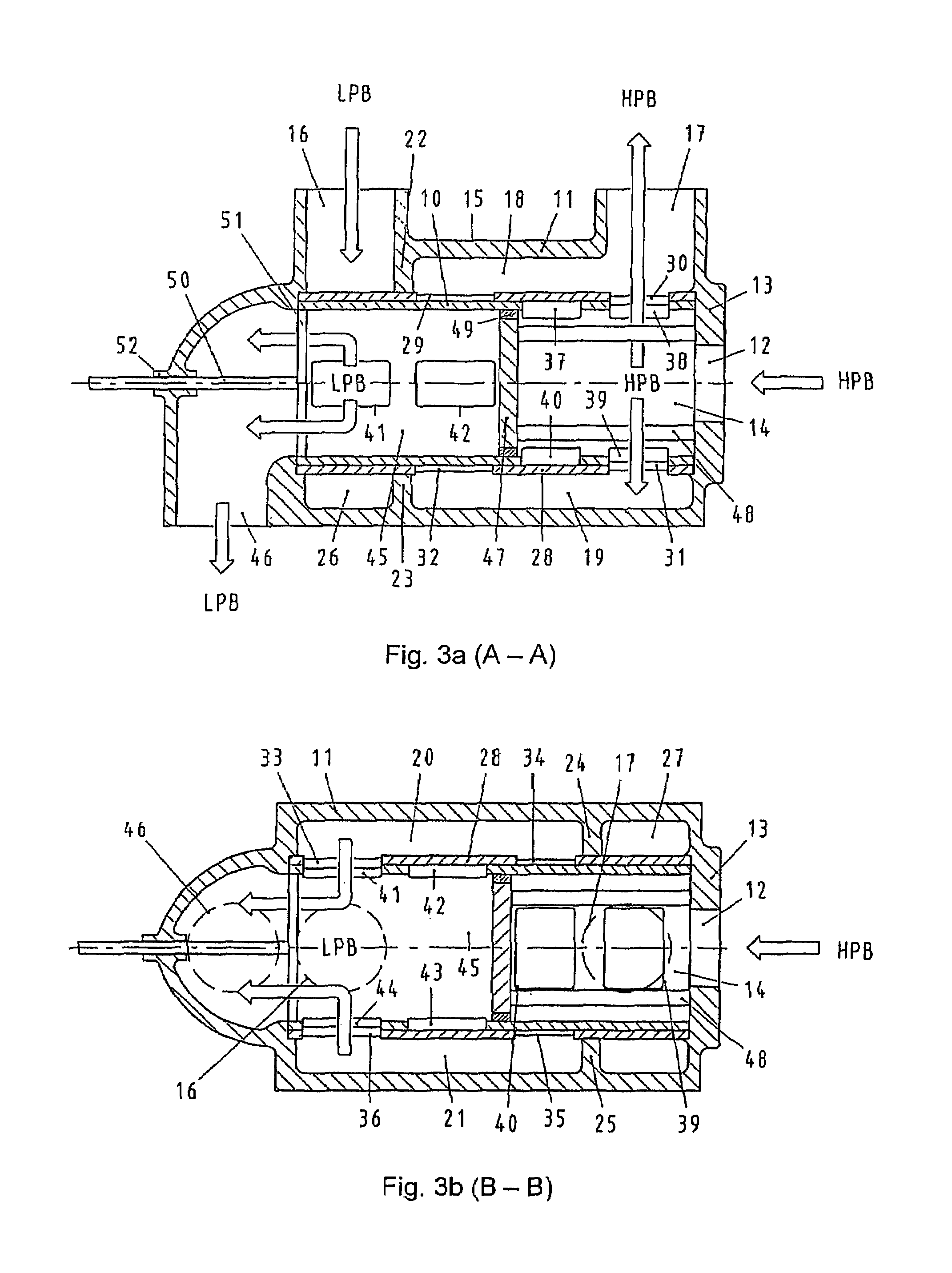 Valve unit for pressure exchanger installations