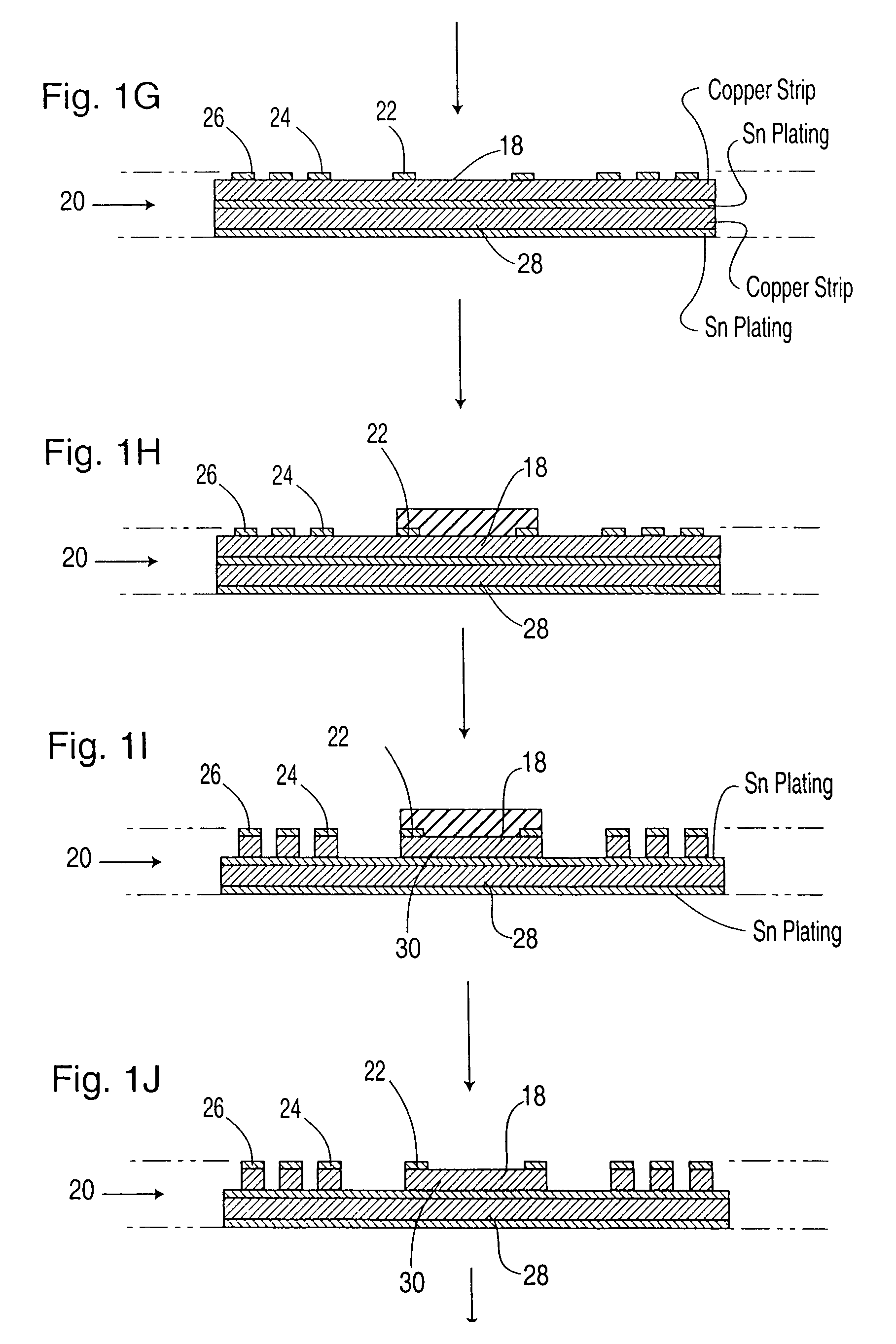 Process for fabricating a leadless plastic chip carrier