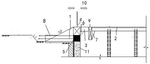 Method for handling high-low strides at adjacent parts of reverse building foundation pit and adjacent foundation pit