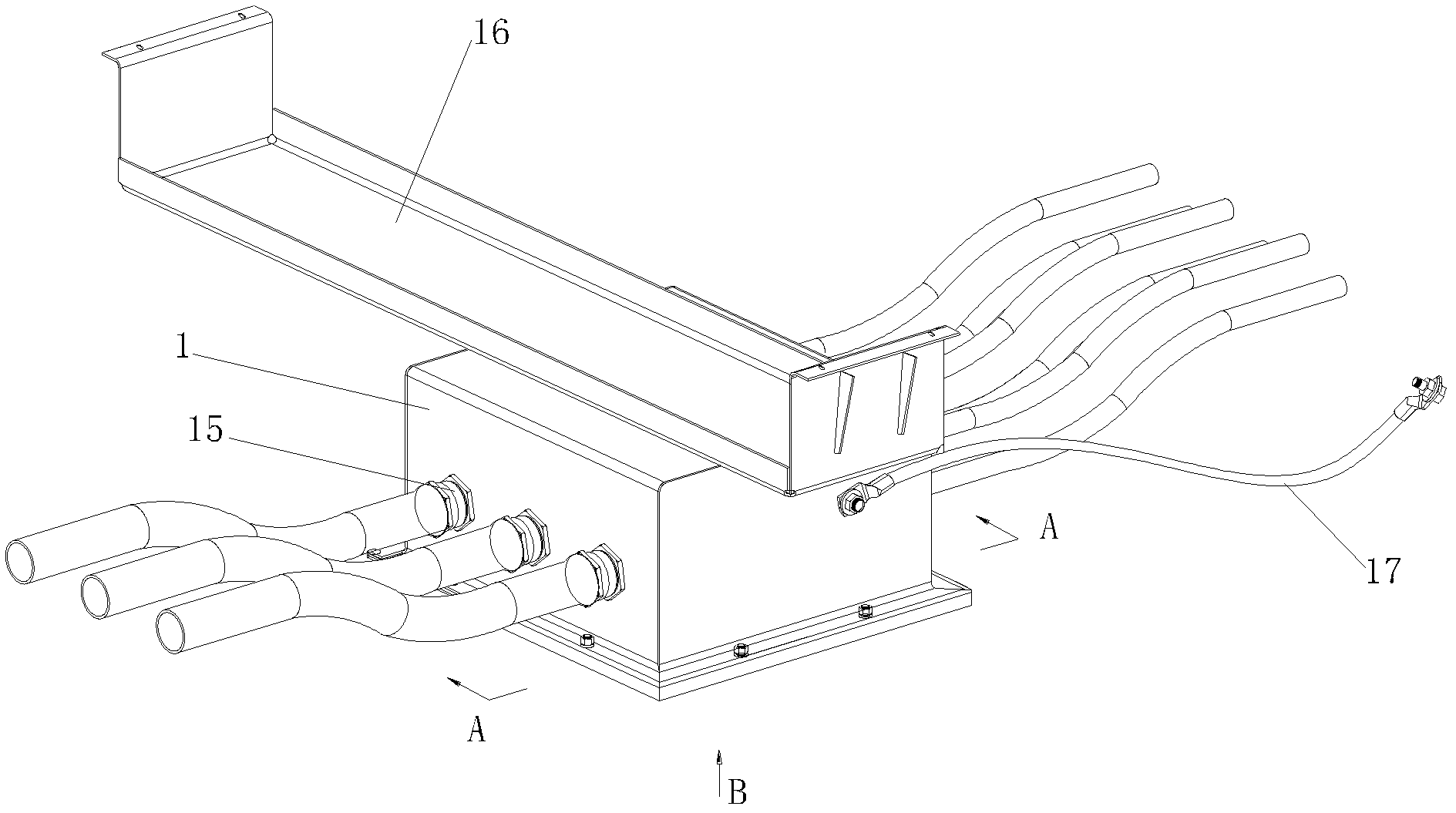 Special 3-to-6 electrical cabinet for metro vehicle