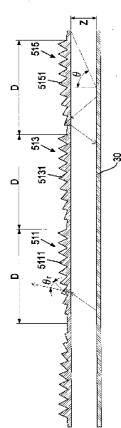 Lighting device with microstructured brightness enhancing film