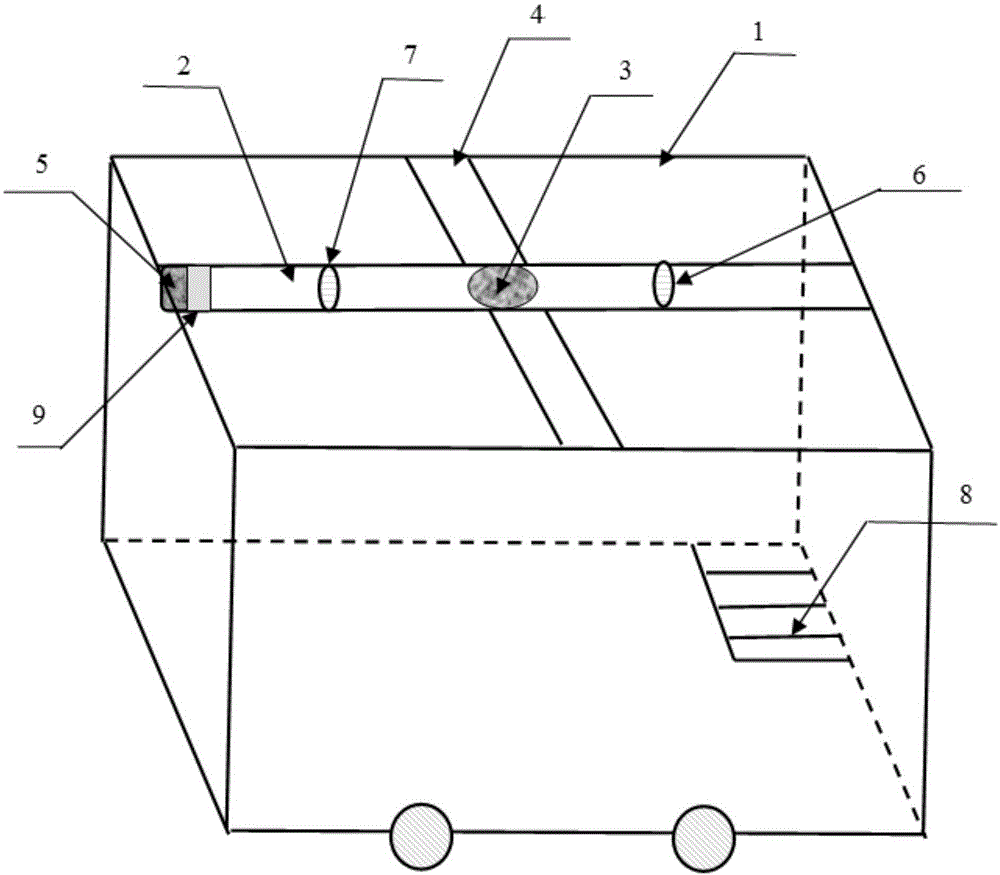 Vehicle-mounted tunnel full section shape detection device and method