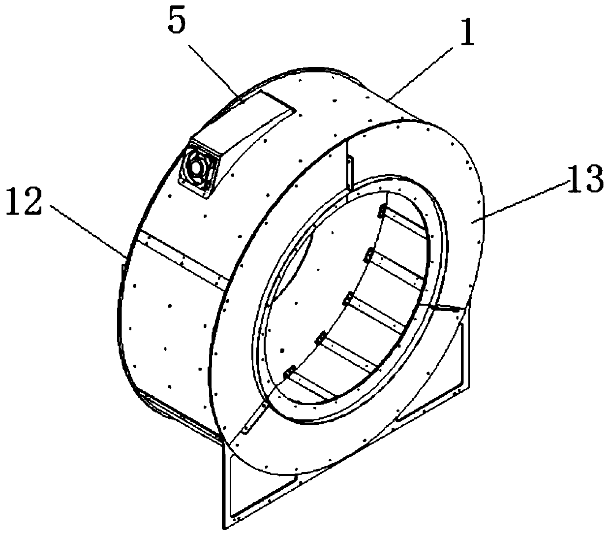 Lead protection structure for mobile CT and mobile CT machine