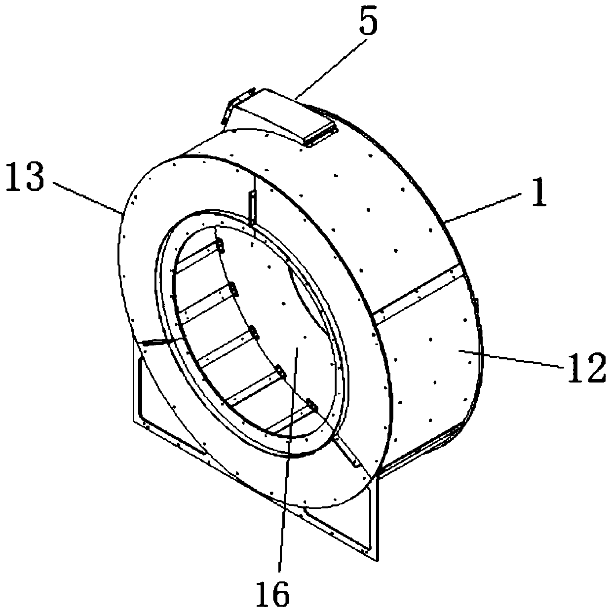 Lead protection structure for mobile CT and mobile CT machine