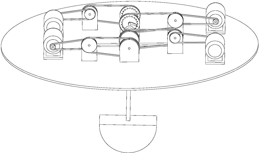 Multi-ratchet-wheel pendulum type wave power generation device