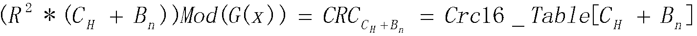 Cyclic redundancy check algorithm of non-integral byte data