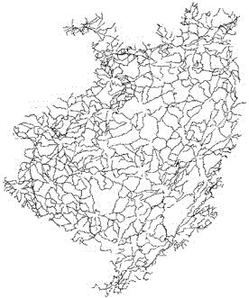 Vector space data blind watermark method resistant to projection attack