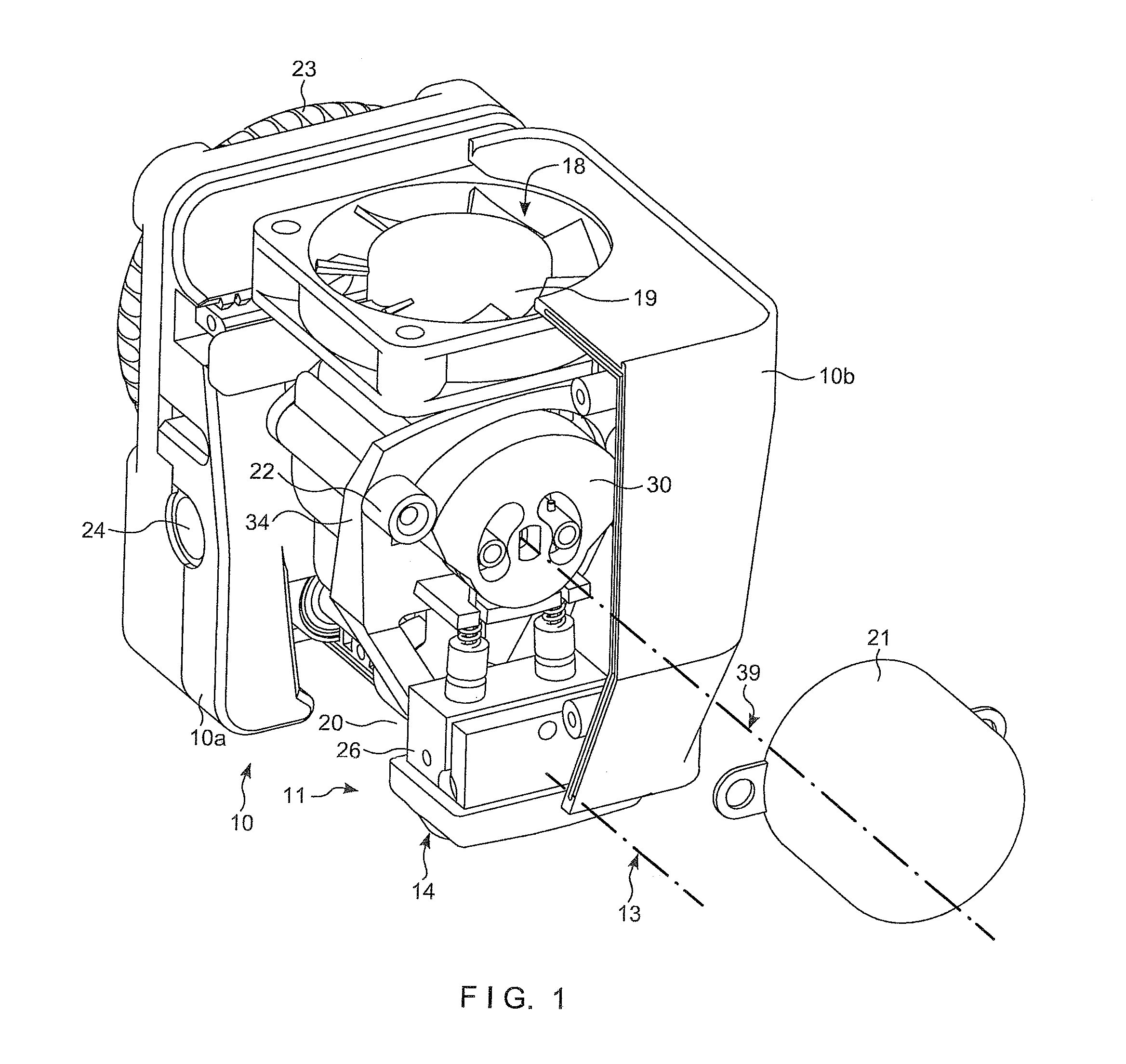 Fluid-dispensing head for a 3D printer