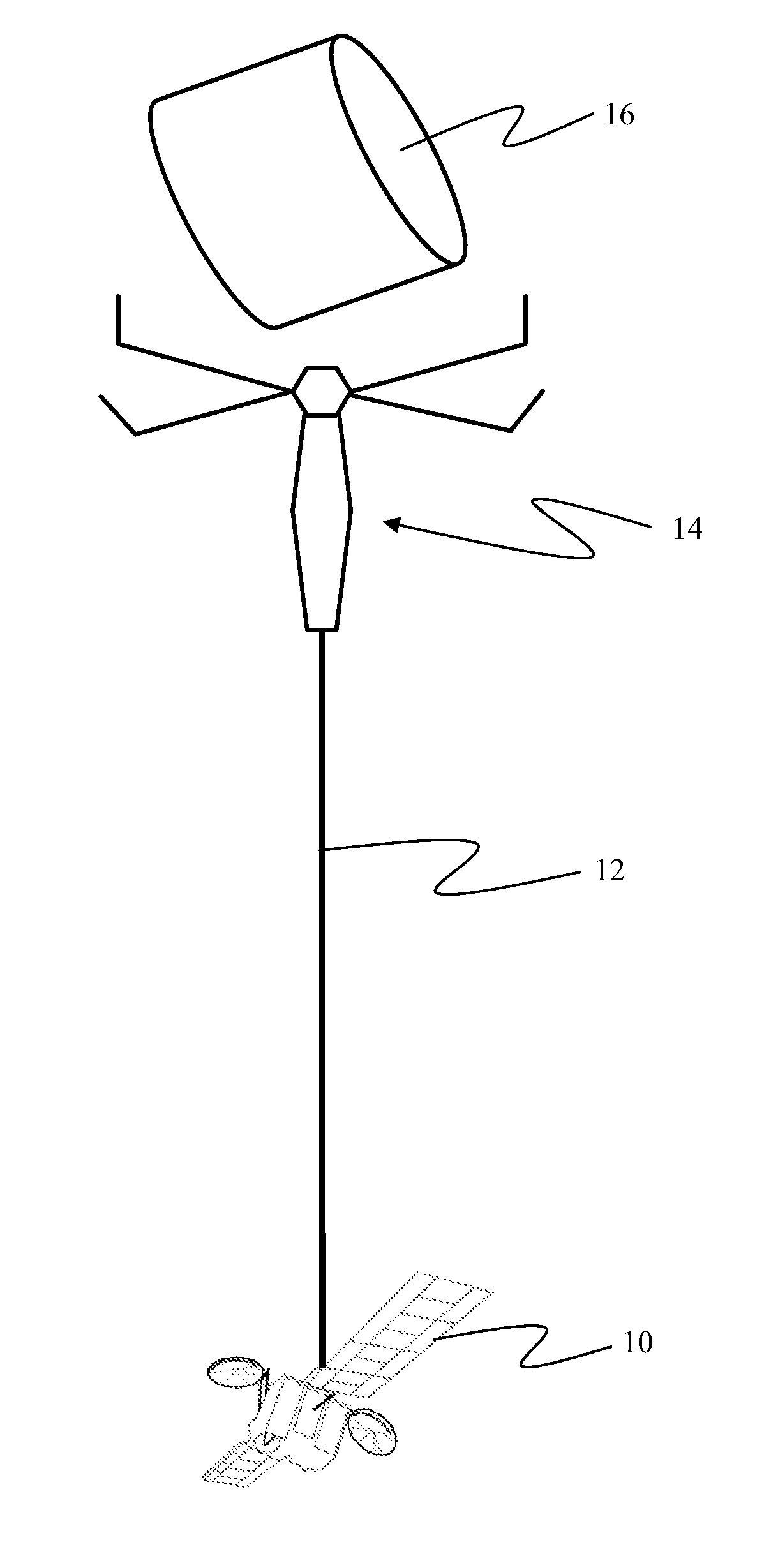 Method and apparatus for satellite orbital change using space debris