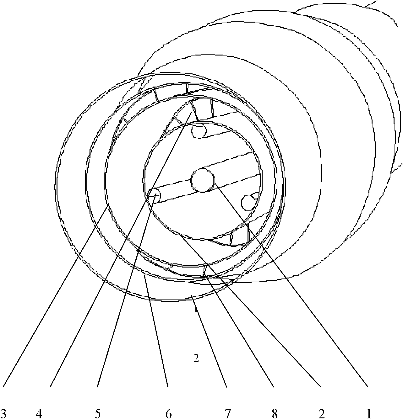 Three-layered secondary air low nitrogen oxide swirl burner