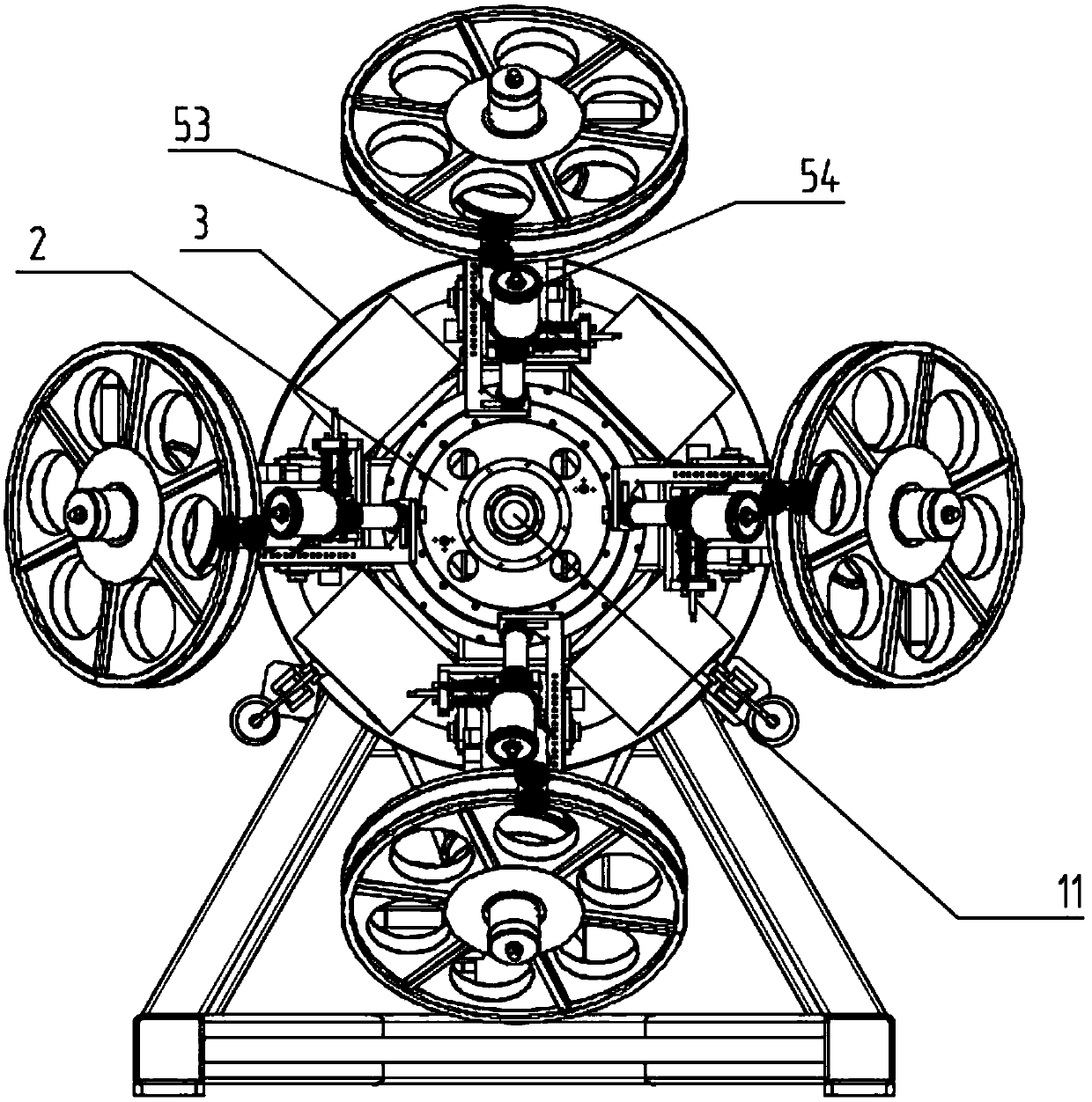 Composite pipe enhanced tape winding machine