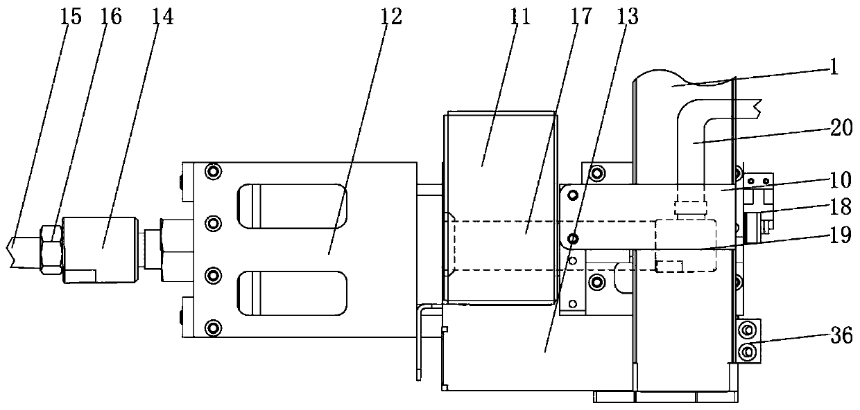 A heat dissipation component of a new energy vehicle battery module