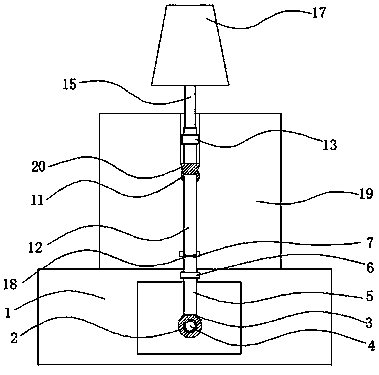 Illumination angle-adjustable LED table lamp