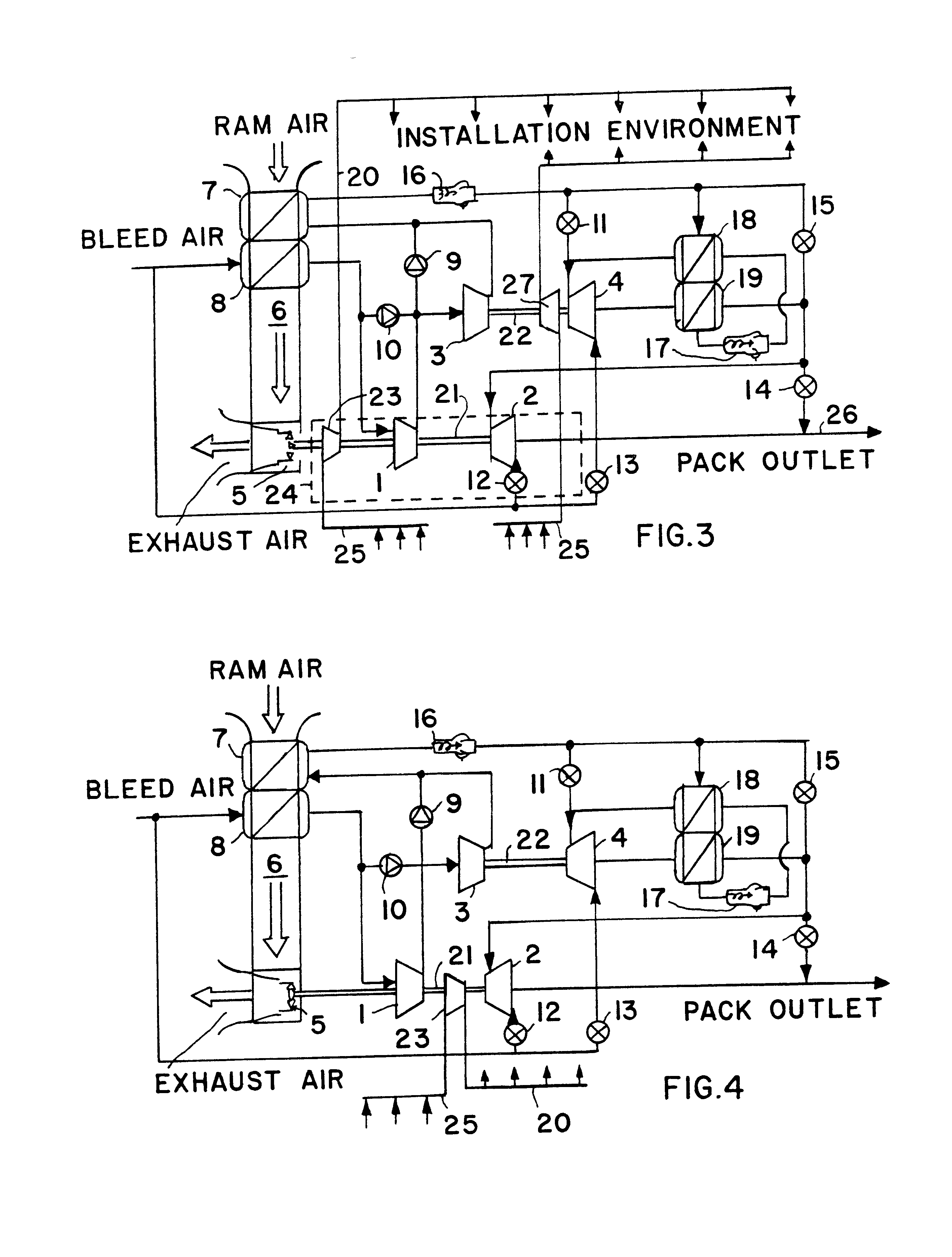 Aircraft air conditioning system providing auxiliary ventilation