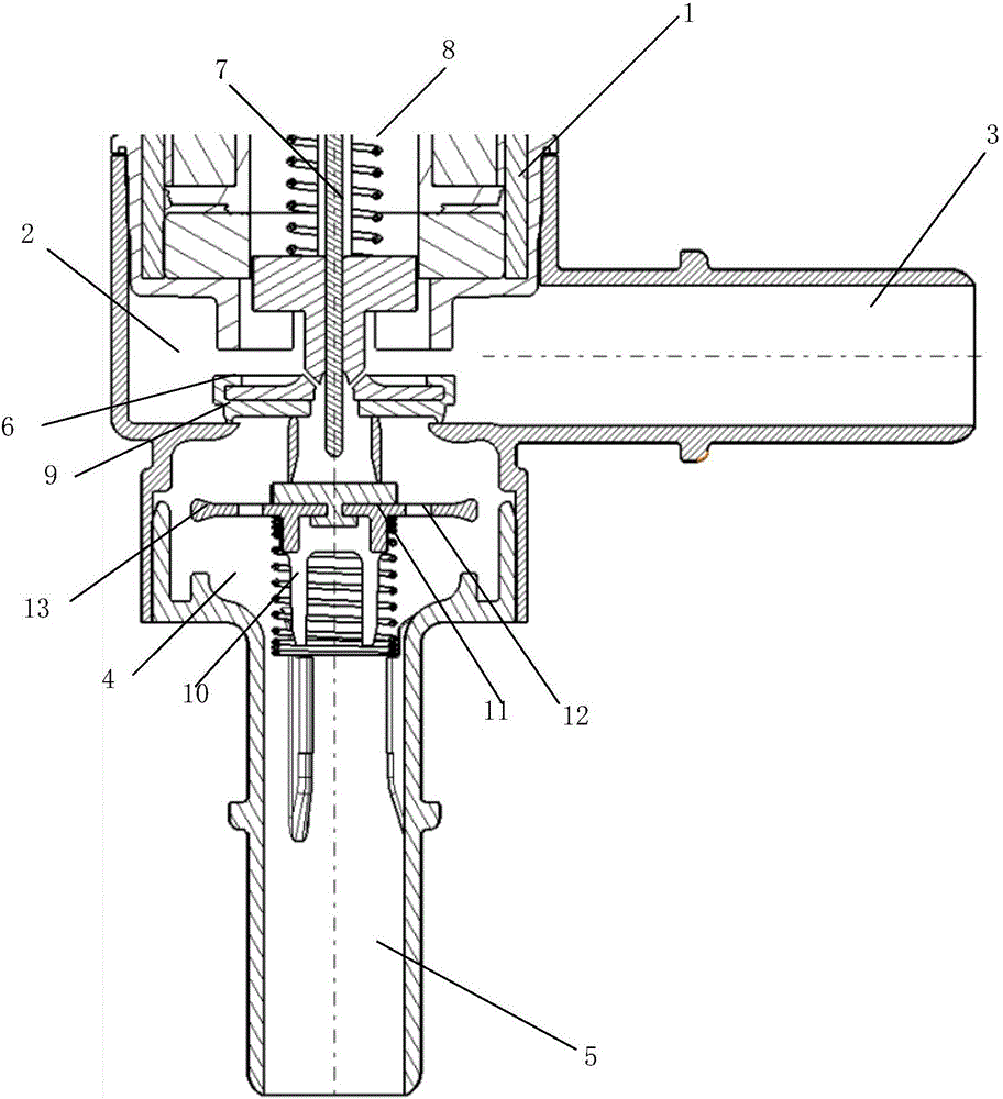 Pressure retaining valve device for pressure fuel tank