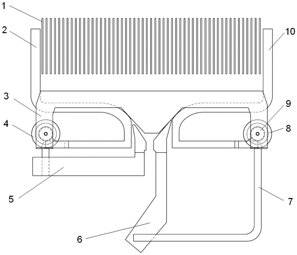 A DC circuit breaker magnetic blowing device