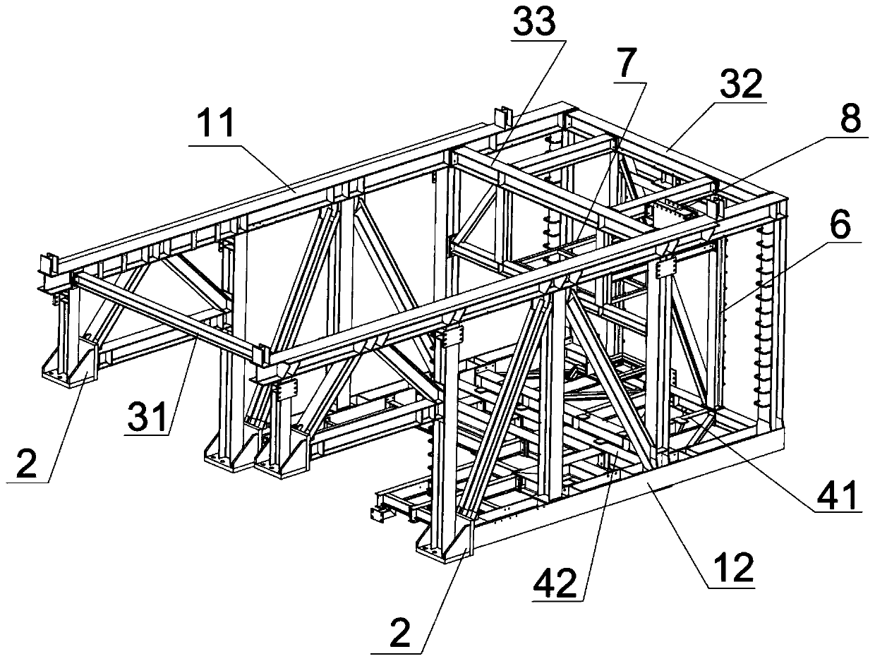 A large wind power generator rear frame and its production and assembly method