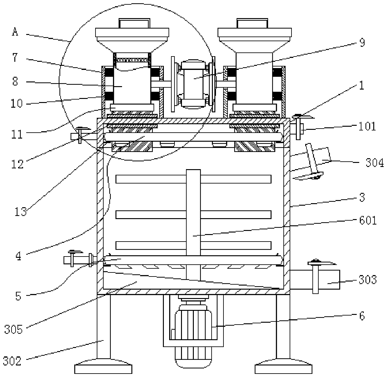 Dyeing assistant proportioning device for textile printing and dyeing