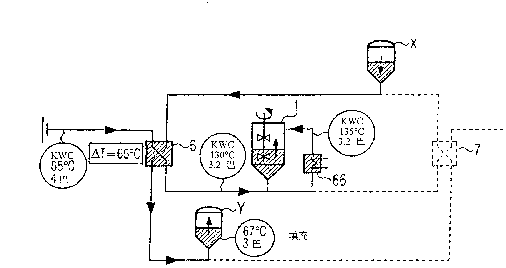 Method and device for the thermal treatment of kvass wort