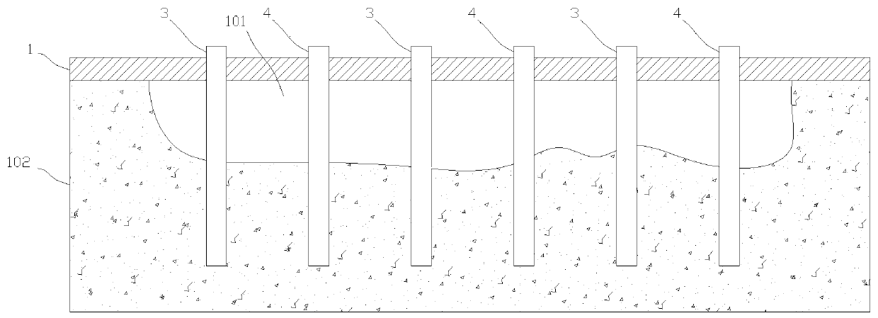 A road construction method to solve the problem of hollowing out at the bottom of pavement slabs