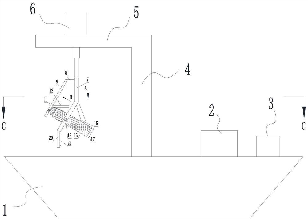 Water body sampling device based on unmanned ship and use method of water body sampling device