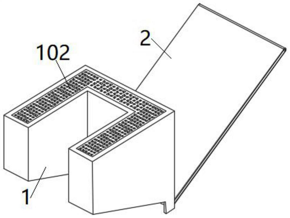 Plastic particle conveying device for refrigerator production